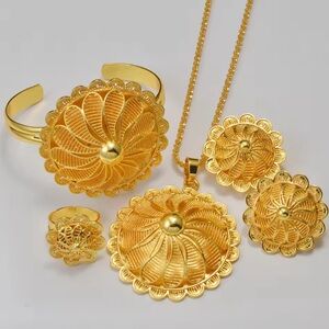 Elegant Gold Jewelry Set for Women